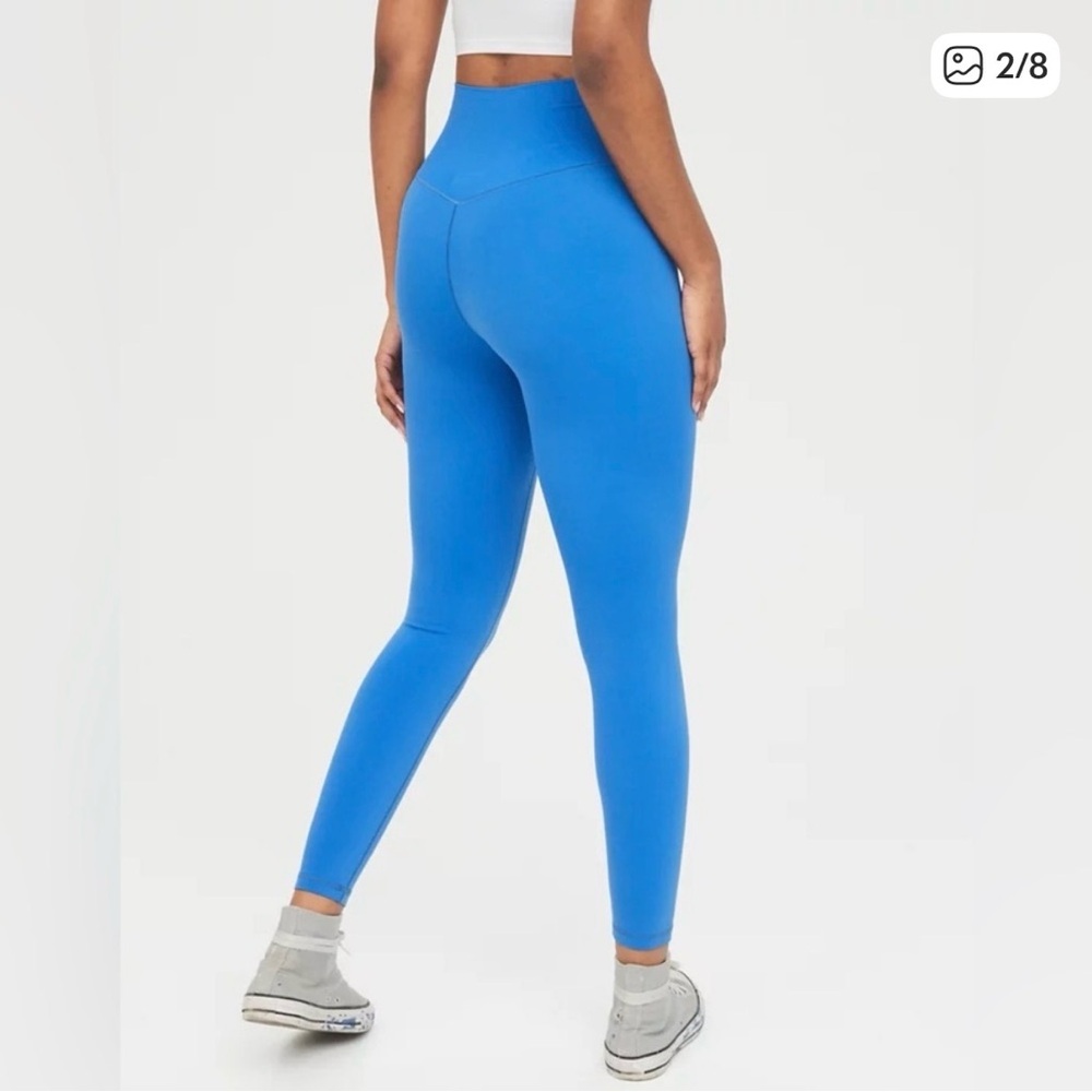 Worn twice! Aerie Women's Blue High-Waisted Leggings